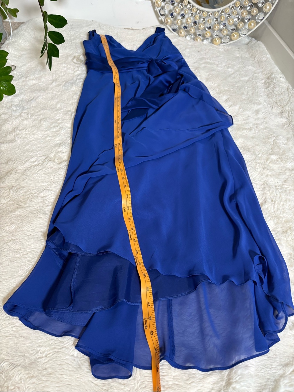 *NWOT* Chaps Royal Blue Chiffon Maxi Dress – Size 6 - Picture 8 of 10